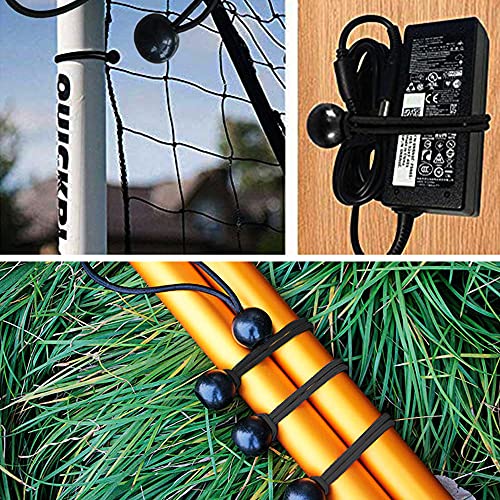 AOPRIE 10 Sets of Bungee Balls and Tarp Clips Black 6 Inches Ball Bungee Cord Heavy Duty Lock Grip Clamps Shark Fasteners Holder for Camping Tents Cargo Pool Awning Car Cover Holding Wire Hoses - size: 6 In Clips