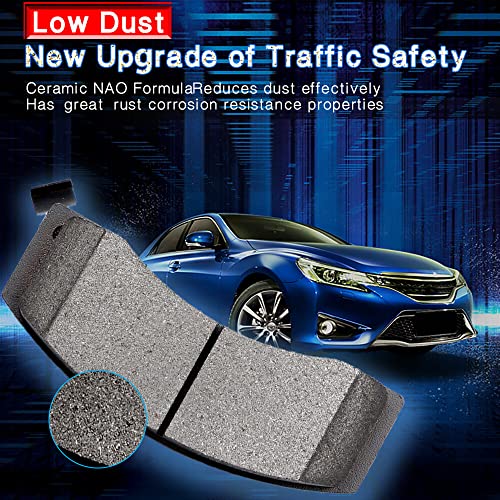 ECCPP D793-7663 4pcs Front Ceramic Disc Brake Pad Set Fit For Acura MDX 2001-2002,For Honda Odyssey 1999-2004 - style: D793 [4pcs]