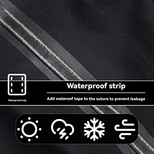 Outdoor Dining Cart Cover - Heavy Duty Waterproof Cover for Royal Gourmet Cart, Flattop Worktable, Propane Tank - Black, Polyester - color: Black, size: 47"x 24"x 39"