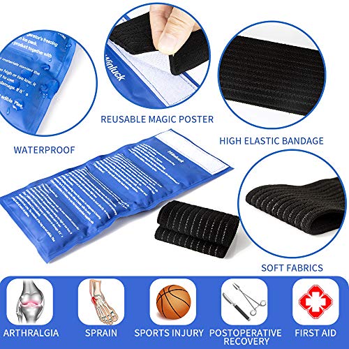 Gel Ice Cold Packs - (2-Piece Set) Soft Reusable Cold/Hot Compress, Provides Alleviate Joint and Muscle Pain. Flexible Therapy from Injuries - Shoulder, Back, Knee, Neck, Ankle & More. - style: 11.93x6.14（2 Pack）