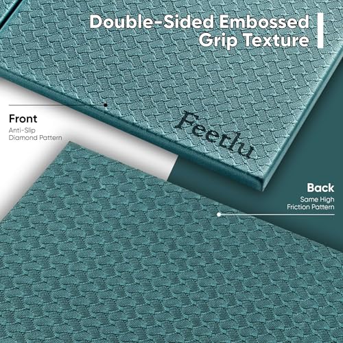 Yoga Knee Pad Cushion Exercise Knee Pad Folding, 1/2" Thick 24"x12" Eliminate Pain During Yoga or Exercise Workout– Extra Thick Padding& Support for Yoga Pilates, Fitness Exercise - color: Green