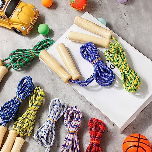 Lenwen Jump Rope Bulk 7.25ft Cotton Skipping 2026 Graduation Gift Adjustable Jump Rope with Handle for End of The School Training Exercise Christian Charity Donation Supplies