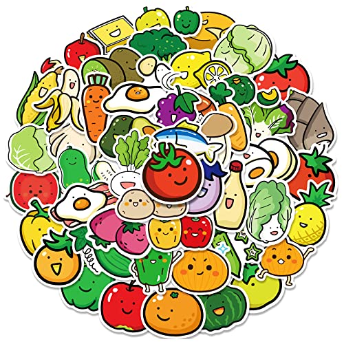 100PCS Fruit and Vegetable Stickers,Colorful Fruit Stickers and Vegetable Decals for Kids,Scrapbook,DIY Crafts,Water Bottles,Laptops and Phone Cases - color: Fruit