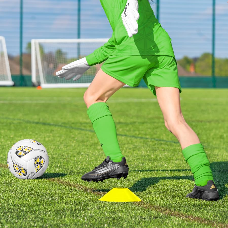 FORZA Multi-Sport Training Marker Cones | Pack of 50 or 1000 Soccer Cones in 8 Vibrant Colors - Durable Construction, Portability and Convenient Storage with Holder - color: Yellow, size: Pack of 50