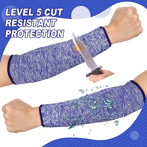 Sintege 3 Pairs Arm Protectors for Thin Skin and Bruising Cut Resistant Forearm Sleeve Level 5 Arm Burn Protection Sleeve (Light Blue, Dark Blue, Black,12.6 Inch) - color: Light Blue, Dark Blue, Black, size: 12.6 Inch
