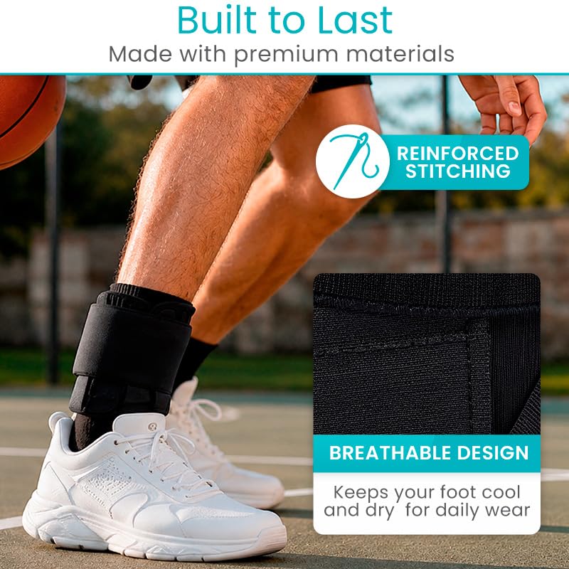 Vive Lace Up Ankle Brace for Women & Men - Compression Sleeve for Achilles Tendonitis, Sprains - Foot Support for Plantar Fasciitis - Adjustable Wrap (X-Large) - size: X-Large