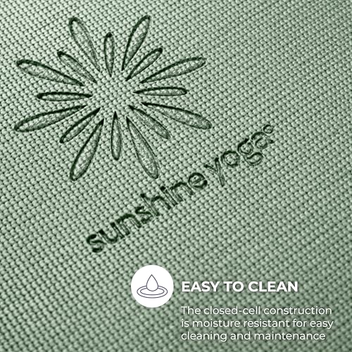 Voyage 5mm Studio Yoga Mats, 6 Pack, 72x24in | Extra Long, Anti-Tear Exercise Mats for Workout, Stretching, Fitness - Non Slip Gym Mats for Home, Schools and Studios - color: Sage