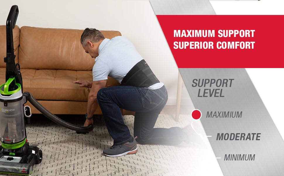 MUELLER Sports Medicine Adjustable Back Brace, Ideal for Upper and Lower Back Pain, Relief & Support for Men and Women, Strains, Sciatica, Scoliosis, Black - style: OSFM