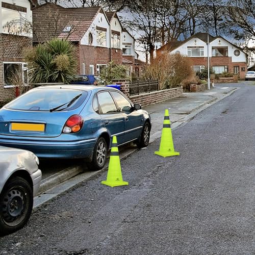 RoadHero 28 Inch 2 Pack Collapsible Traffic Safety Cones with Bag, Green | Pop-up Design, Reflective Collar, Road Safety, Driving Training & Parking Lots - size: 28 Inch