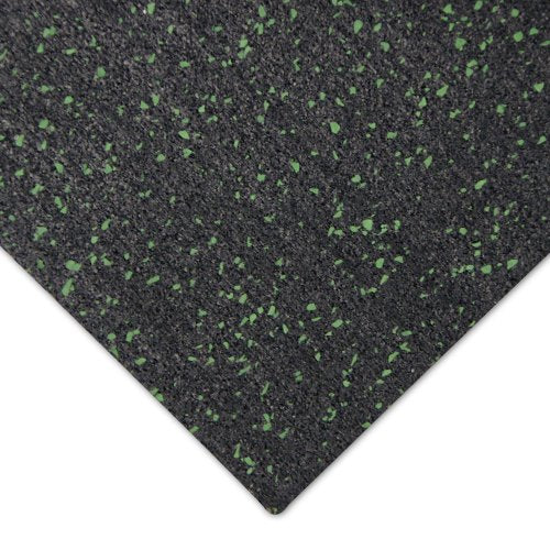 Rubber-Cal Elephant Bark Rubber Flooring - 3/16" Thick - color: Green Dot, size: 48"L x 48"W x 0.2"Th