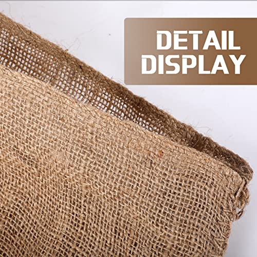 Shappy 10 Pieces Burlap Sand Bag 14" x 26" Empty Sand Bags with Solid Tie Flood Control Bag Water Barrier Sandbag for Flooding Moving House, Store Bags, Tent Sandbags