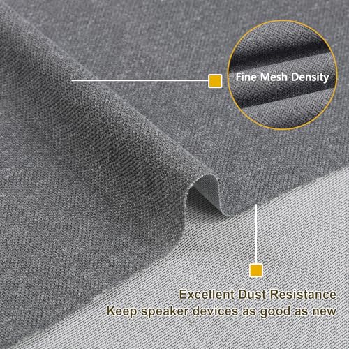 28"x54" Speaker Grill Cloth Fabric Stereo Mesh Fabric Water Resistant for Replacement Speaker Covers Protection Marine Boats Yachts Audio Party Stereo Equipment Gray - color: Gray, size: 28"x54"