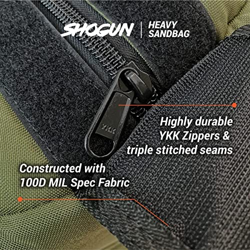 Shogun Sandbags for Working Out – Heavy Duty Workout Sandbag for Weight Training, Cross Training, Strongman, Fitness & Military Use – Adjustable Exercise Sand Bags for Full Body Training - color: Green, size: 200 LB