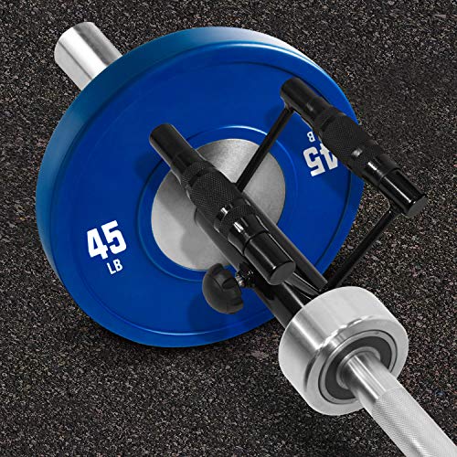 Yes4All Exercise Machine Adjustable T Bar Row Attachment, D Row Handle/Landmine Handle Attachment with Textured Rubber Handles - color: G. Rubber Handle for 2inch