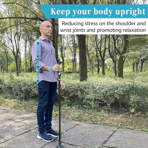 Walking Cane Foldable for Men & Women Seniors for Balance,Self Standing Folding,Height Adjustable Anti-Slip Lightweight Alloy Walking Stick for Travel Mobility Aid - color: silver