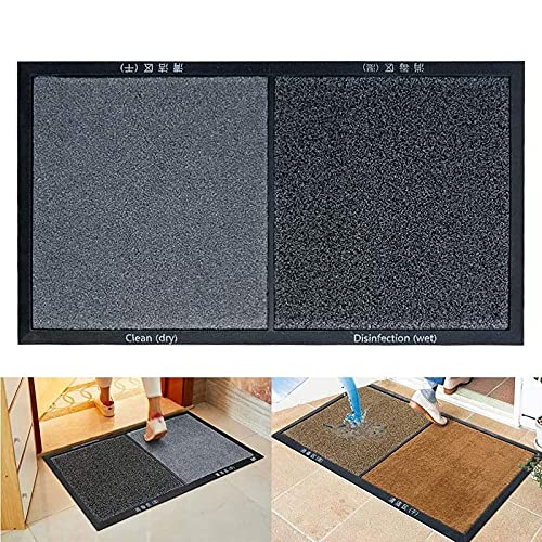 Shoe Sanitizer Mat Shoe Soles Disinfecting Floor Mat Front Door Mat Kitchen Rug Pad Outdoor Household Disinfectant Foot Pads Carpet and Door Mats for Classroom Home Office Entrance Indoor,Gray