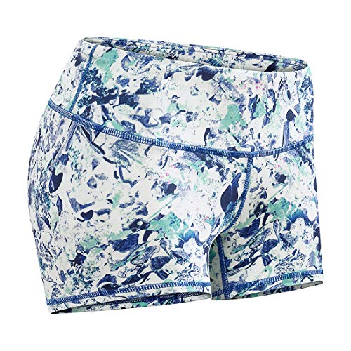 Tough Mode Women's 3" Athletic Workout Volleyball Running WOD Compression Shorts - color: Abstract Painting, size: X-Small
