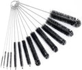 CiaraQ Bottle Cleaning Brushes, 8 Inch Nylon Tube Brush Set | Black Cleaner for Narrow Neck Bottles Cups with Hook, Set of 13pcs - color: Black, size: 8.0 Inch (13pcs)