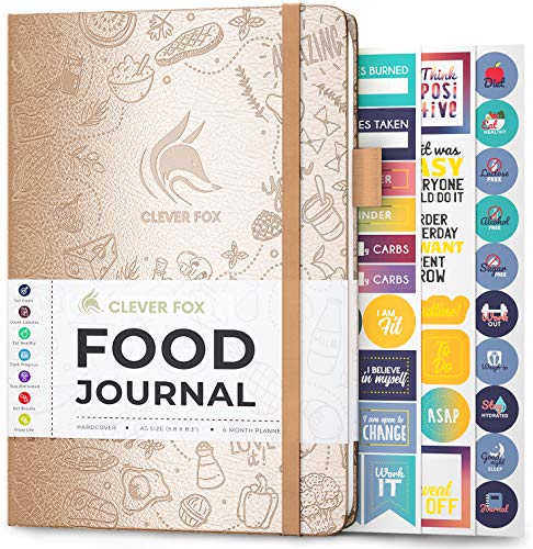 Clever Fox Food Journal - Daily Food Diary, Meal Planner to Track Calories & Nutrients, Weight Tracker Notebook, A5 (Pearl) - color: Pearl, size: A5 (5.8'' x 8.3'')