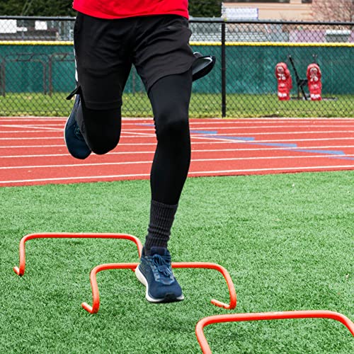 YEXEXINM 6 Pack Agility Speed Training Hurdles- 6" Detachable Agility Training Hurdles- Sports Practice Equipment for Athletes, Soccer, Basketball - color: orange