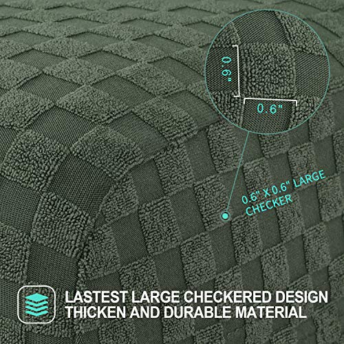 YEMYHOM 2 Packs Latest Checkered Dining Chair Slipcover Parsons Chair Furniture Protector Stretch Chair Covers for Dining Room, Restaurant, Kitchen, Party (Army Green) - color: Army Green, size: 2 Packs - Dining Chair