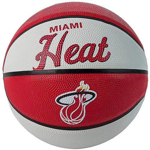 WILSON NBA Team Retro Mini Basketballs - Mini Size - 3" - color: Miami Heat, size: Mini