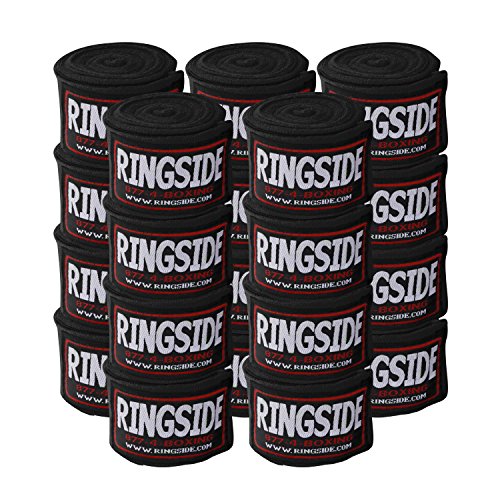 RingsideBoxing Handwraps - color: Black, size: 10 Pairs