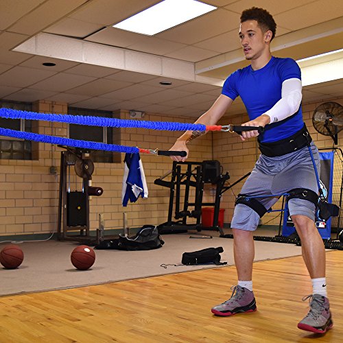 Acceleration Speed Cord Bungee Multi-Sport Resistance Training Kit - Improve Strength, Power, Agility, Vertical Jumping, Sprint Speed – 3 Waist Belt Sizes (S, M, L) Available - Kinetic Bands - size: Medium (32-39 inch waist)
