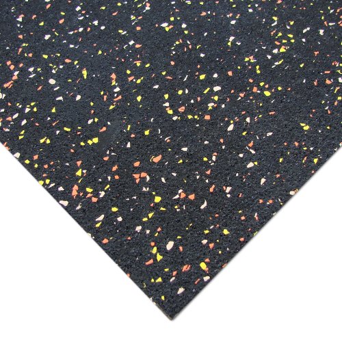 Rubber-Cal Elephant Bark Rubber Flooring - 3/16" Thick - color: Candy Corn, size: 54"L x 48"W x 0.2"Th