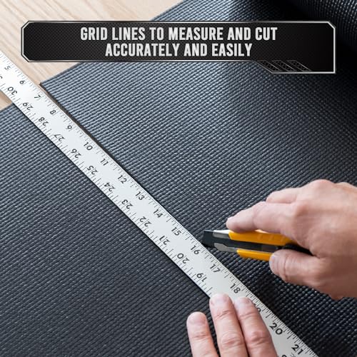 Precision Defined Toolbox Liner Non-Slip Tool Drawer Liner 24ft x 18" Black | Shelf Liner Memory-Foam, Toolbox Liner, Non Slip Tool Box Mat, Washable Tool Box Drawer Liner for Shelf, Cabinet & Workbench - size: 22 ft x 30"