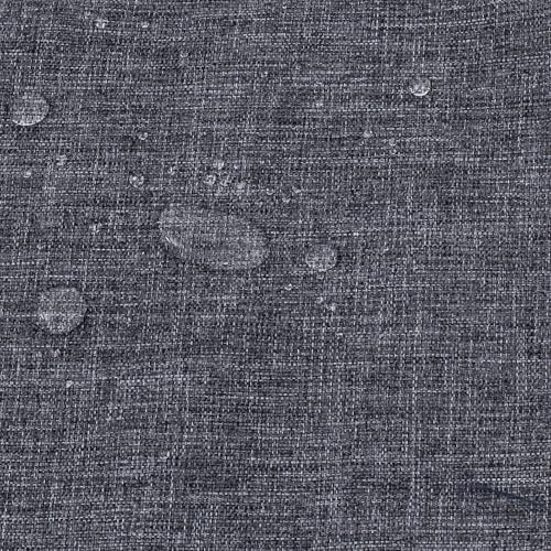 QILLOWAY Indoor/Outdoor Bench Cushion, Thick Upholstery Foam Couch Swing Pads with Ties,48-Inches,Charcoal Grey/Black. - color: Charcoal Grey/Black