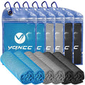 YQXCC 6 Pack Cooling Towels (47"x12"), Ice Cool Neck Towel, Soft Breathable Microfiber for Yoga, Golf, Gym, Running, Camping & Hot Weather - color: Light Blue*2/ Light Gray*2/ Dark Gray*2
