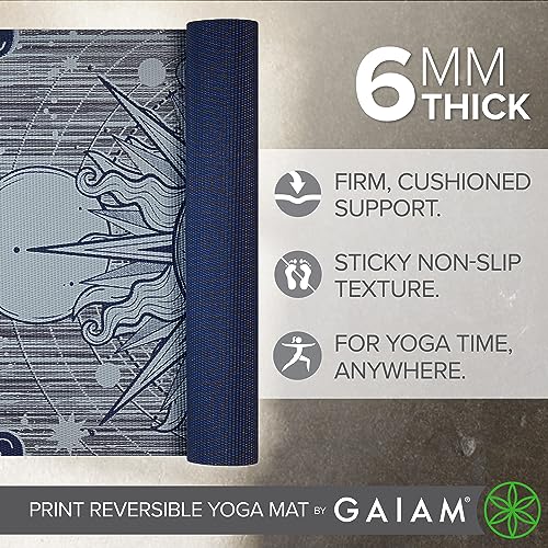 Gaiam Yoga Mat - Premium Print Reversible Extra Thick Non Slip Exercise & Fitness Mat for All Types of Yoga, Pilates & Floor Workouts - color: Ethereal Beauty