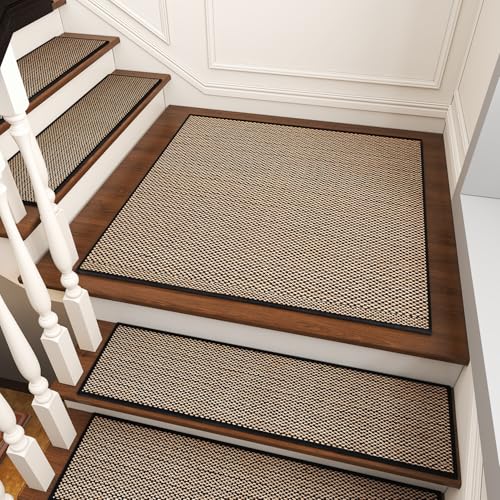 PADOOR Non Slip Stair-Treads Matching-Mat for Wooden Steps, Square Rubber Backing Non Slip Stair Landing Mat 30x30 inch - size: 30''x30'', style: Black
