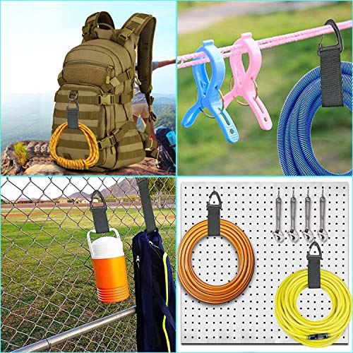 ZTSXLLIM Extension Cord Organizer Garage Organization with Carabiner 8 Pack | 16-Inch straps, Holds Up to 50 lbs, Hose holder, Carabiner Clip, Heavy Duty, For House, For Yard, For Storage, For Workshop - size: 8L/0M/0S