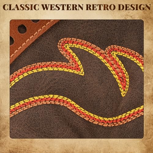 Craftsman Golf Cowboy Western Retro Brown Durable Golf Headcover Head Cover fits up to 460cc Driver for Fairway Wood Hybrids Rescue Putter Protector - style: Blade putter cover