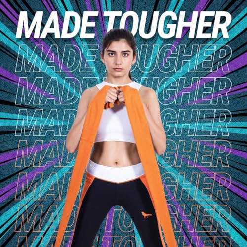 76 Inch Fabric Resistance Band for Strength Training, Mobility, and Stretching, Non-Slip Workout Band for Athletes, Home Gyms, Yoga, and Physical Therapy - color: Cosmic Orange