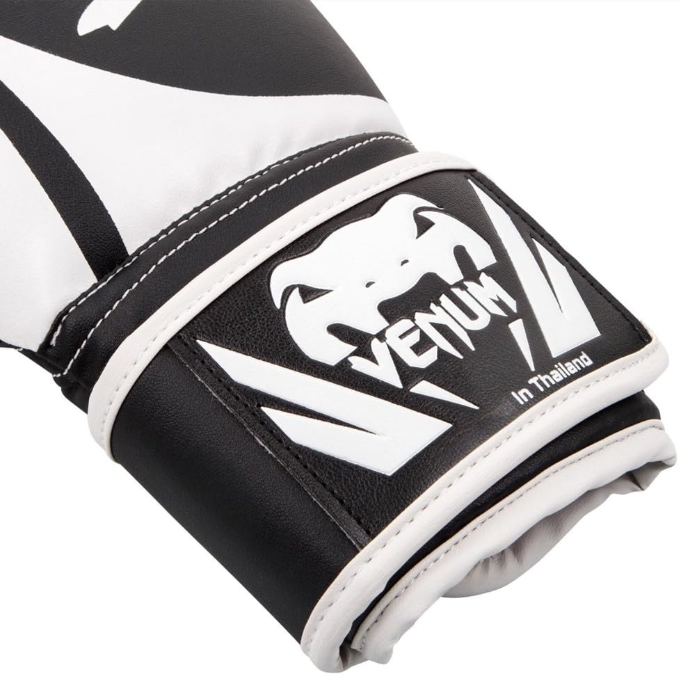 Venum Challenger 2.0 Boxing Gloves - For Kids - color: Black/White, size: 8-Ounce