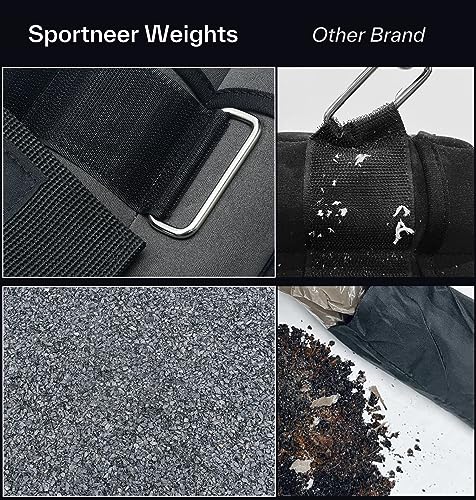 Sportneer Adjustable Ankle Weights Set - 1 Pair (2-10 lbs) Removable Sandbags for Women & Men, Comfortable Neoprene Leg Weights for Walking, Running, Pilates, Yoga, Home Workout & Physical Therapy - color: Dark Gray