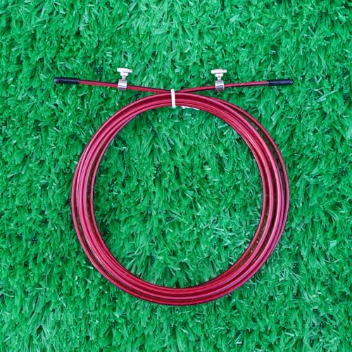 Replacement Cable Cord for Speed Jump Rope, 10FT Stainless Steel Cable Wire,Wire Replacement Jump Rope Speed Cable Accessory for Fast Speed Jump Ropes - color: Red