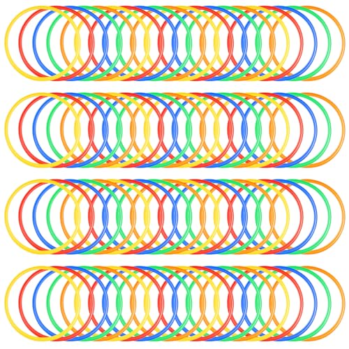Deekin Agility Rings Speed and Agility Training Rings Exercise Speed Circle Jumping Hoops for Training Toss Equipment - color: Multicolored, size: 19 Inch