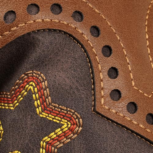 Craftsman Golf Cowboy Western Retro Brown Durable Golf Headcover Head Cover fits up to 460cc Driver for Fairway Wood Hybrids Rescue Putter Protector - style: 3pcs golf club head covers