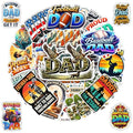 30 PCS Funny Dad Stickers Pack, Cute Durable Vinyl Decals, Fatherhood Waterproof Sticker, for Car Laptop Water Bottle Helmet Scrapbooking, Gifts for Adults Men Dads Grandpa Men Father's Day - color: Dad Stickers
