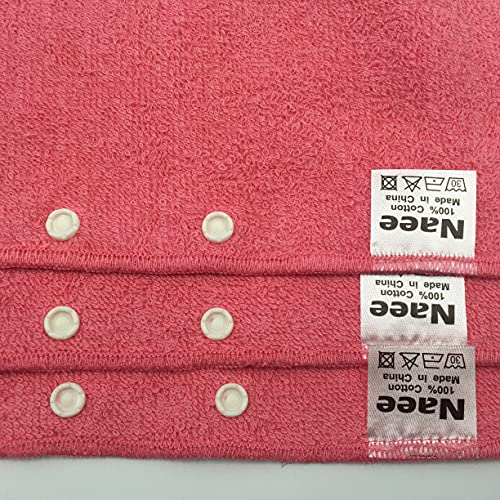 Pink Sweatband for HardHat Washable Velvet Terry cotton Hard Hat Liner NAEE snap on (6, PINK) - color: Pink