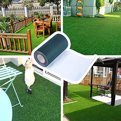 TYLife Artificial Grass Tape 6" x49'(15cmx 15m) Self-Adhesive Seaming Turf Tape Lawn Carpet Jointing ,Green - size: 6InX49Ft(15cmX15m)