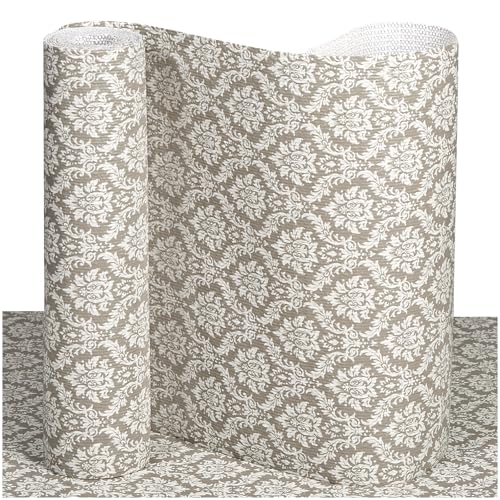 Drawer and Shelf Liner, Non-Slip Kitchen Cabinet Liners Non-Adhesive Thick Strong Grip Waterproof Washable Mats Protect Dresser Shelves Cupboard Bathroom Cabinets, Boho: Beige, 12 in X 10 FT - color: Boho: Beige, size: 11.8"W x 118"L