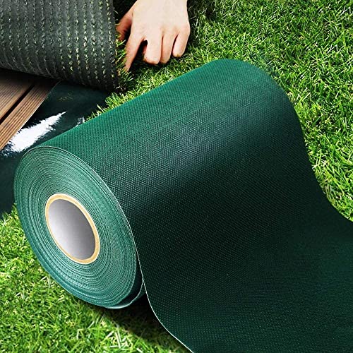 TYLife Artificial Grass Tape,6" X98'Self Adhesive Artificial Grass Seaming Tape,Synthetic Fake Grass Turf Tape for Lawn, Indoor Outdoor Carpet Jointing, Connecting Garden Pet Rug,Turf Mat - size: 6" x 98'5" (15cmX30m)