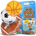 ArtCreativity Pool Toys for Toddlers 1-3, Splash Sports Balls Water Toys, 3 Different Athletic Water Ball Designs Include Football, Basketball & Soccer Ball, Spongy Pool & Bath Toys for Kids Ages 4-8 - size: 3 Sport Balls