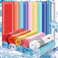 Eurzom 10 Pack Paisley Cooling Towels 40"x12" Microfiber Ice Towels Bulk for Neck & Face Summer Quick-Dry Sweat Rags for Gym Yoga Golf Running Sport Hot Weather Gifts