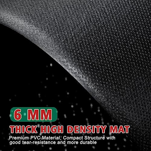 Bike Mat | 6mm Thickness, 36" x 72" Exercise Bike Mat/Treadmill Mat for Hardwood Floors or Carpet, Non-Slip Sweat-Proof Exercise Equipment Mat for Bike Trainer/Stationary Spin Bike - size: 1/4" thick, 36" x 72"